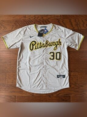 Pittsburgh Pirates Nike MLB Jersey Paul Skenes 30 Gray Road Limited Player L NWT